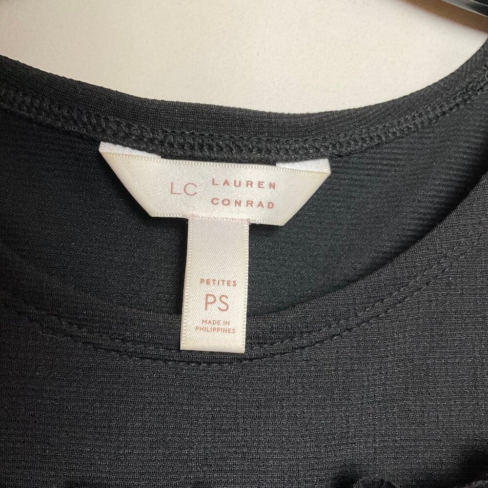 LC Lauren Conrad Exposed shoulder Sz PM Black Ruffle top *Closet Coupon Eligible - Picture 6 of 13